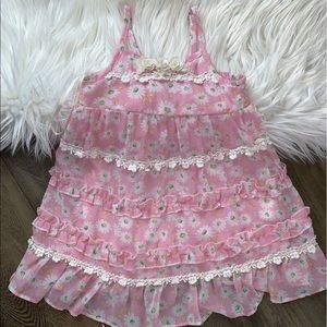 Delicate pink chiffon dress